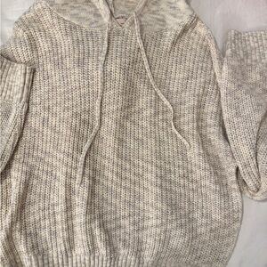 SO Cream Knit Hoodie